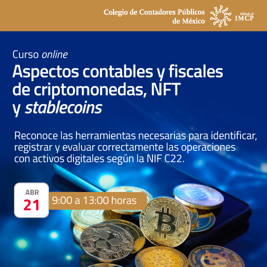 Aspectos contables y fiscales de criptomonedas, NFT y stablecoins
