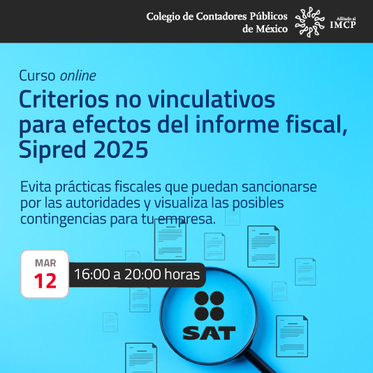Criterios no vinculativos para efectos del informe fiscal, SIPRED 2025