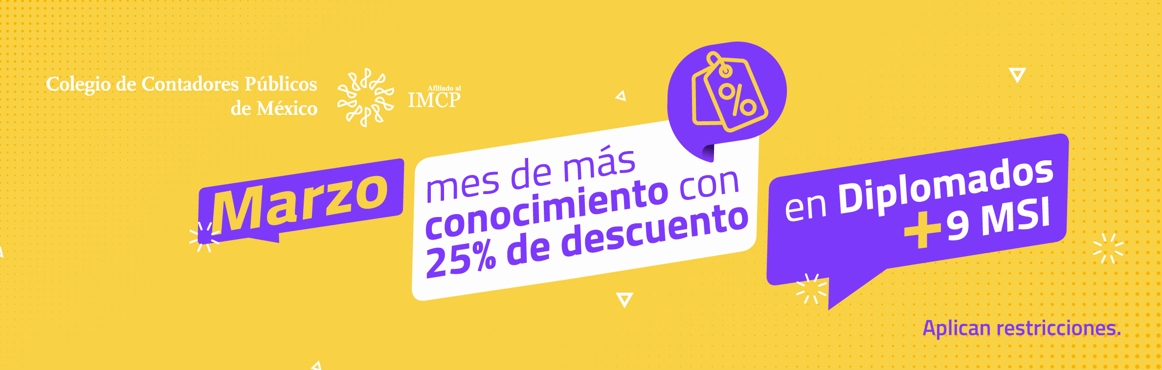 Marzo mes de 25% de descuento en diplomados
