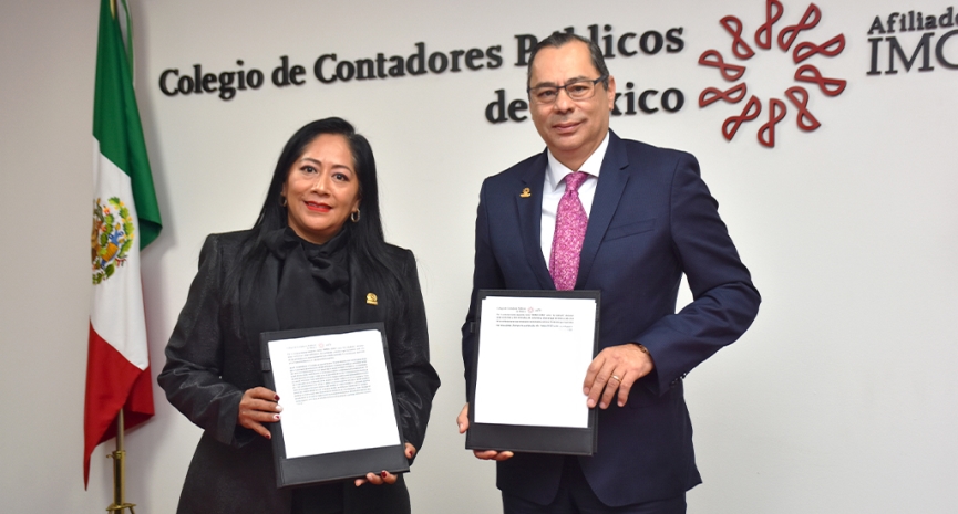 Colegio y AMMJE CDMX firman convenio para impulsar la profesionalización empresarial
