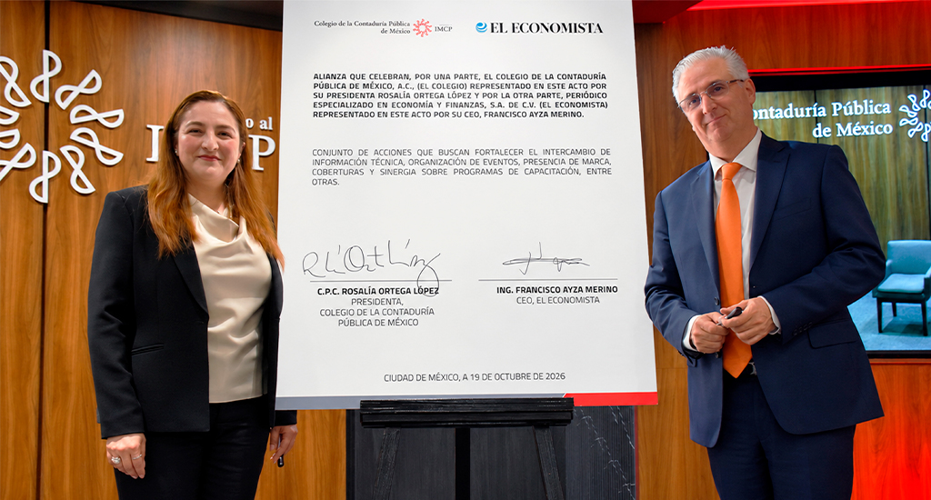 Firma el Colegio y El Economista convenio de alianza estratégica